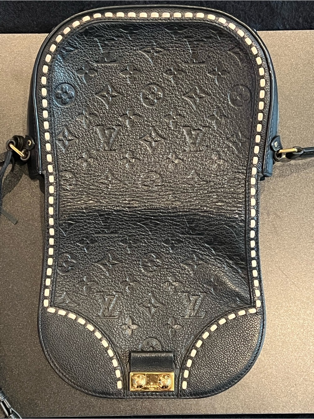 Louis Vuitton Black Empreinte Leather Monogram Junot Crossbody Purse - Picture 3 of 15